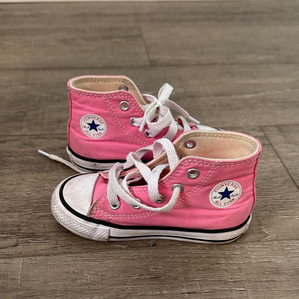 Converse Kids Pink High-Top Canvas Sneakers